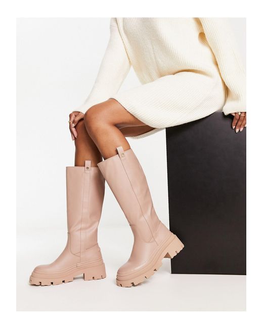 navy knee high boots river island