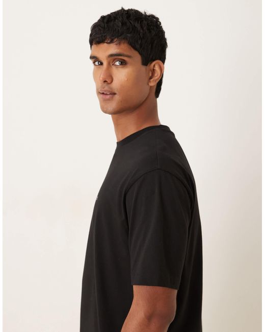 ASOS Black Relaxed T-shirt With Chest Print for men