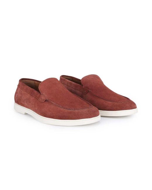 Thomas Crick Brown 'Faldo' Suede Leather Slip-On Casual Loafer Shoes for men