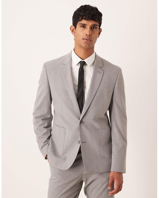 ASOS Gray Slim Suit Jacket for men