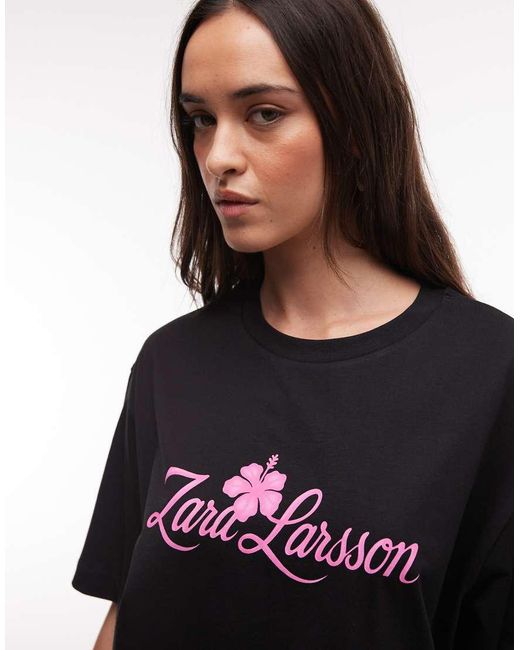 ASOS Black X Z. Larsson Official Merch Licence Oversized T-shirt With Print