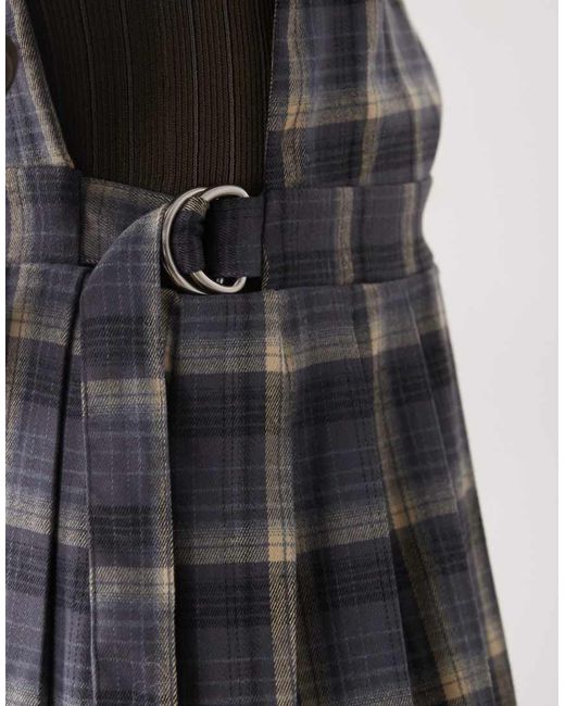 The Ragged Priest Gray Pleated Pinny Dress
