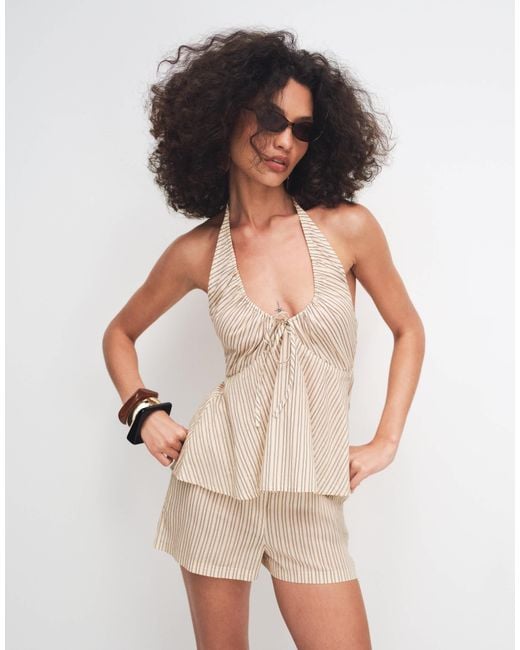 Collusion White Micro Beach Shorts