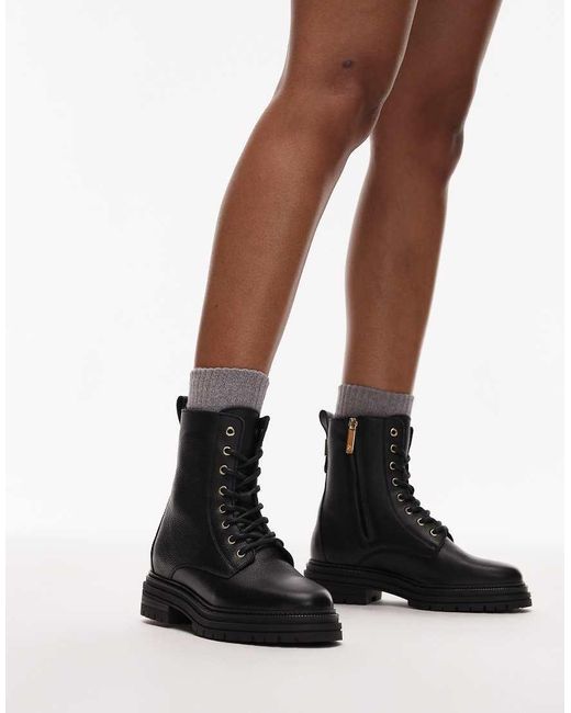 Tommy Hilfiger Black Tommy Hilfiger Lace Up Boot