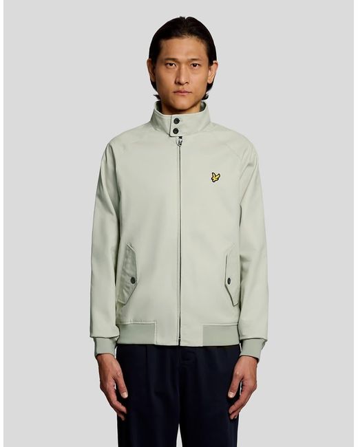 Lyle & Scott White Mid Jackets Cotton Harrington Jacket for men