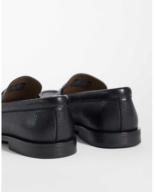Calvin Klein Black Essential Leather Loafer for men