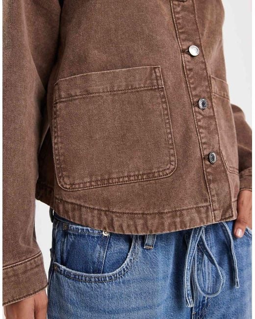 Vero Moda Blue Denim Shacket With Front Pockets