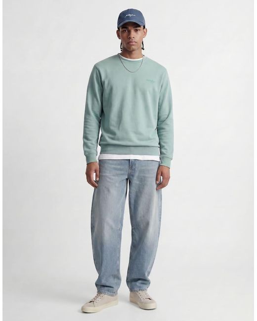 Jack & Jones Blue Sweatshirt With Script Logo for men