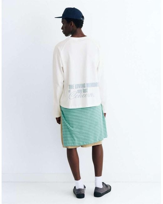 Pull&Bear White Stwd Boxy Star T-Shirt for men