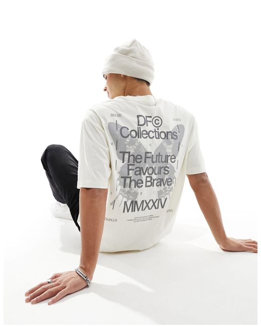 ASOS Asos – dark future – oversize-t-shirt in White für Herren