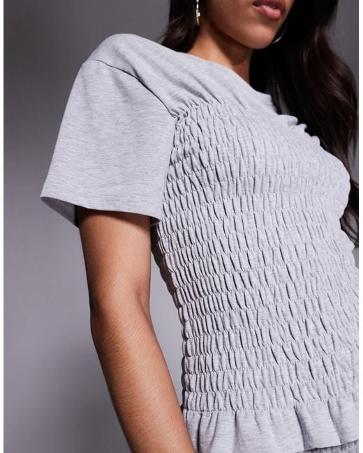 Princess Polly White Maybe Tomorrow Shirred Detail T-shirt