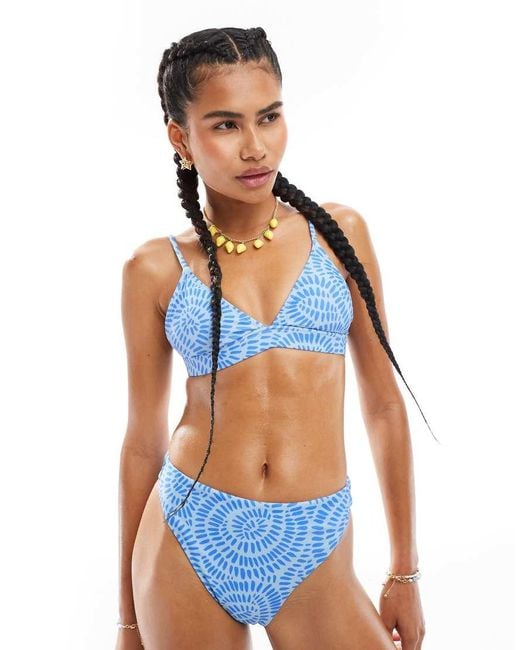 OOSC Blue Moroccan Dream Mix And Match Mile High Bikini Bottoms