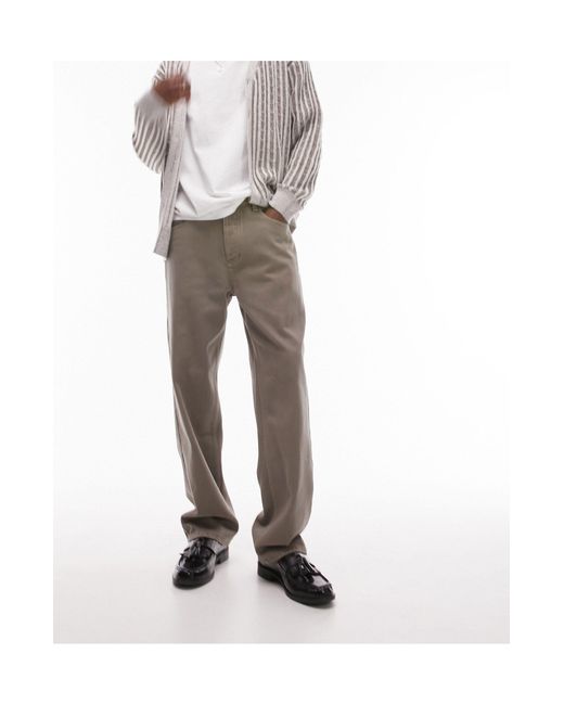 Topman White Loose Trousers for men