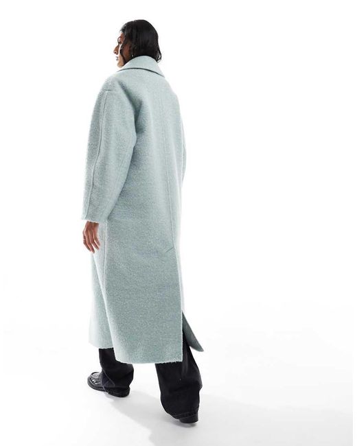 Abrigo Cómodo De Bouclé De ASOS de color Blue