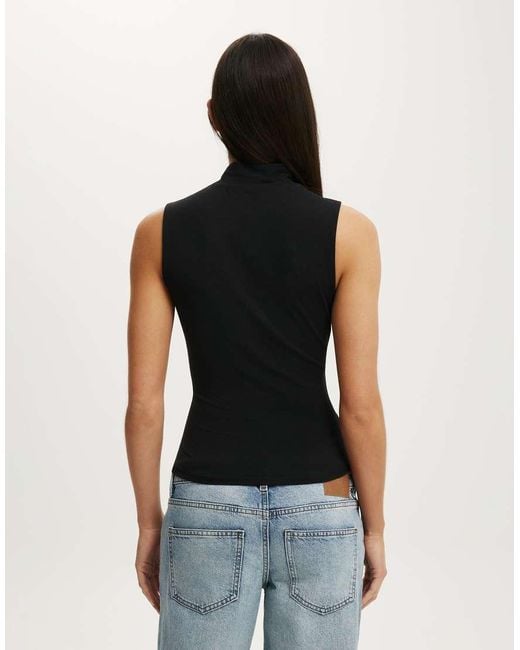Cotton On Blue Mock Neck Tank