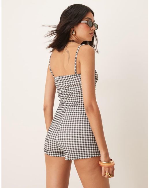 Top A Cuadros Vichy De Tirantes De (Parte De Un Conjunto) ASOS de color Multicolor