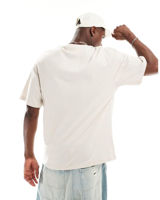 T-shirt oversize avec imprimé serpent à l'avant - beige Jack & Jones pour homme en coloris White