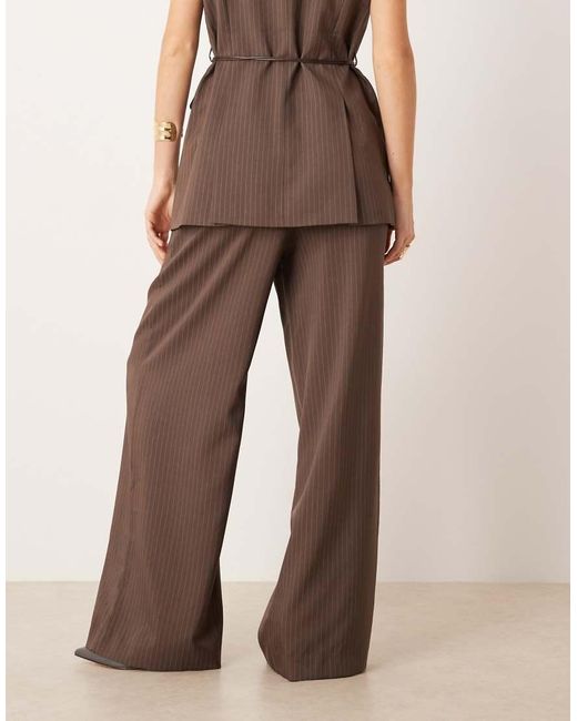 Y.A.S Natural Mid Waist Wide Leg Tailored Trousers Co-ord