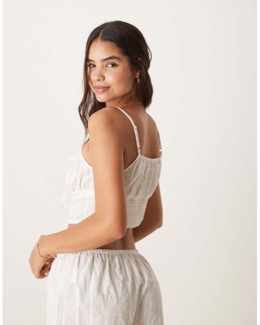 Aray White Beach Crop Top Co-Ord