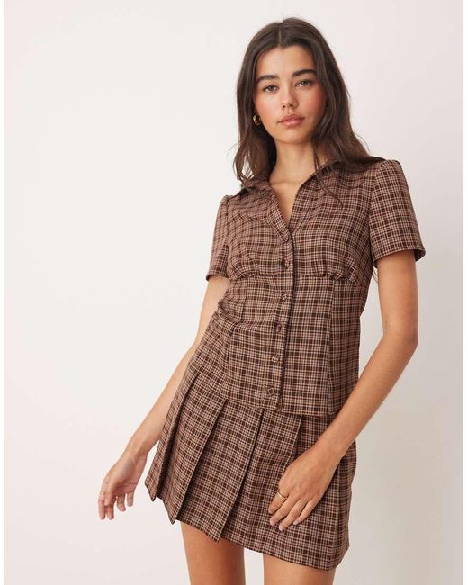 Minifalda De Sastre A De (Parte De Un Conjunto) Miss Selfridge de color Natural