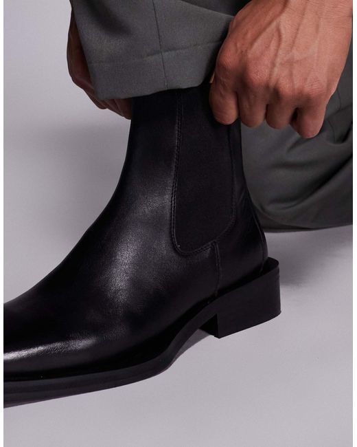 ASOS Black Chelsea Boots for men