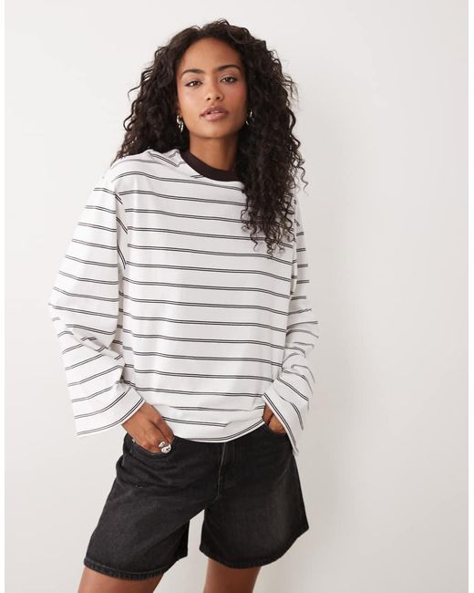 Gina Tricot White Long Sleeve Top