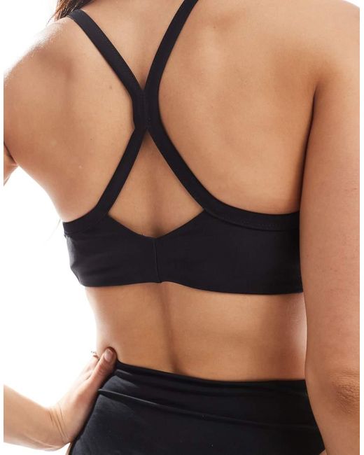 Speedo Black Swim Tops Racerback Crop Swim Top