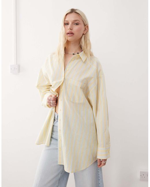 Collusion Natural – oversize-hemd aus popeline