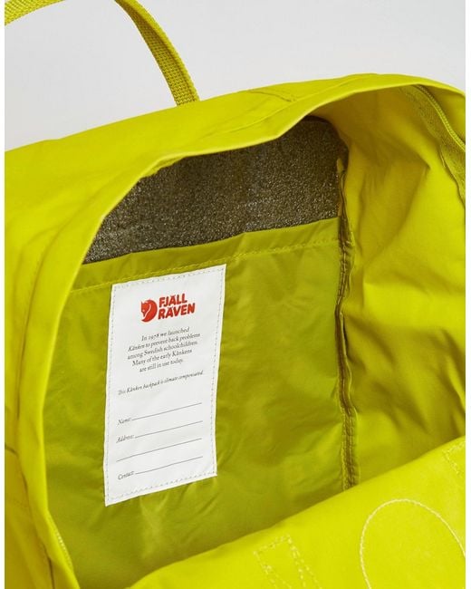 Fjallraven Classic Kanken In Lime Green Lyst UK