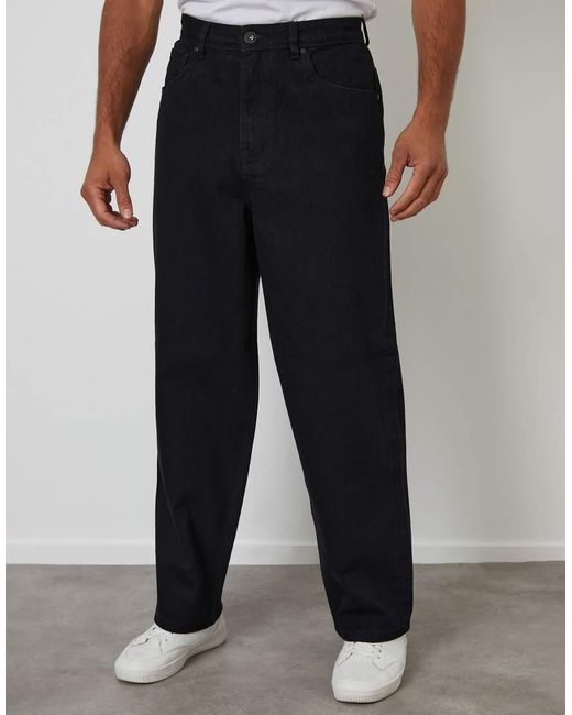 Threadbare Black Baggy Fit Jeans for men