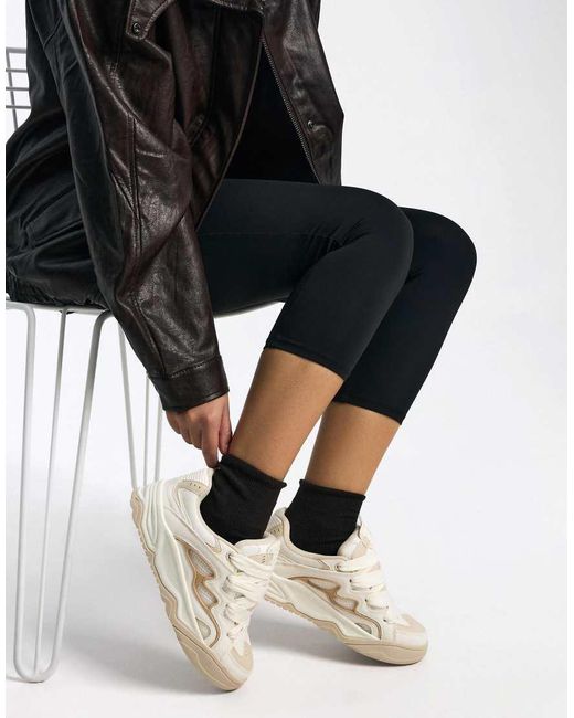 Bershka White Chunky Skate Trainers