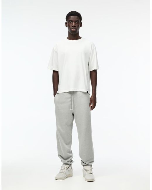 Pull&Bear White Stwd Tracksuit Bottoms for men