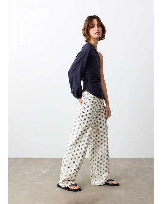 Mango White Teen Cotton Rich Straight Jeans
