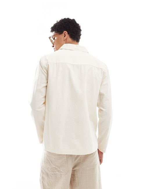 Native Youth – bestickte hemdjacke in White für Herren