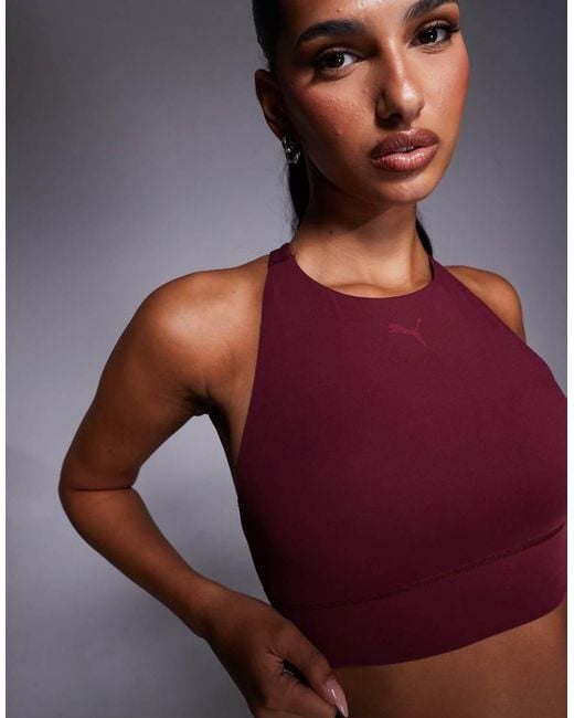 PUMA Purple Shapeluxe High Neck Sports Bra