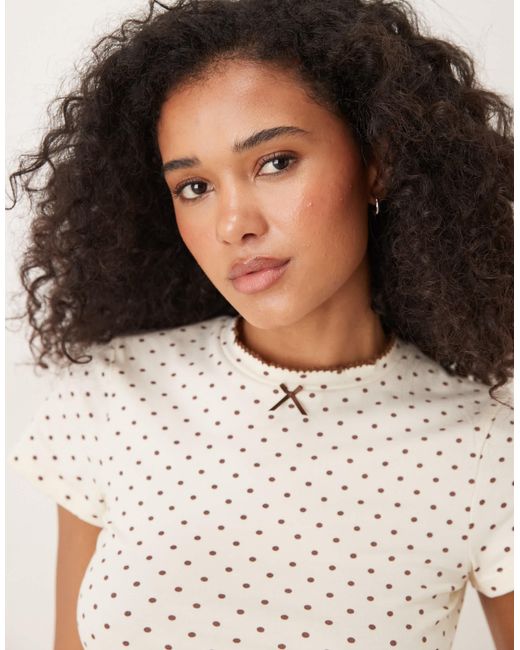 ASOS White Mix & Match Short Sleeve Pajama Top