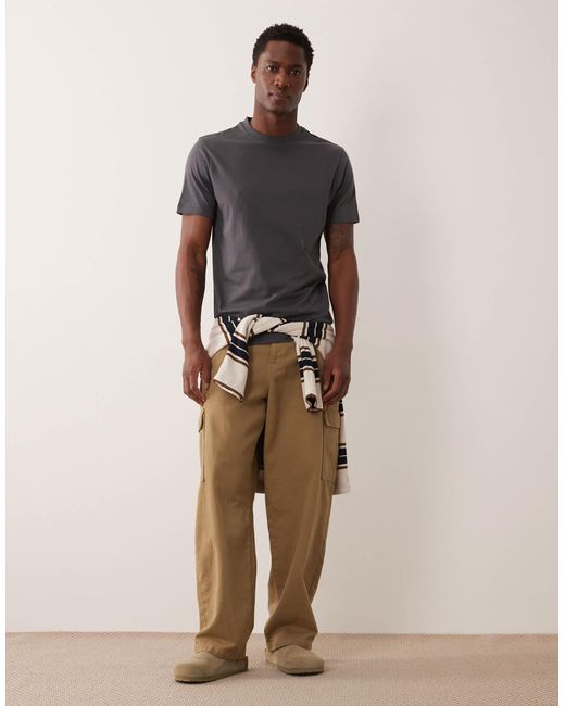ASOS – 2er-pack basic-t-shirts in Brown für Herren