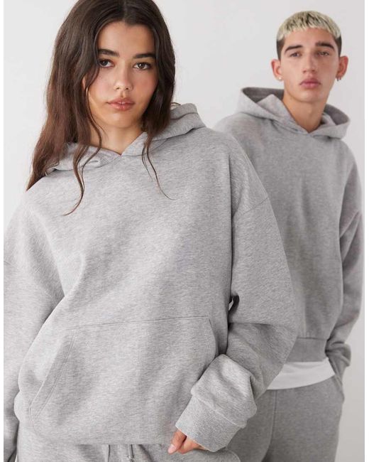 Reclaimed Vintage Gray Unisex Heavyweight Boxy Hoodie