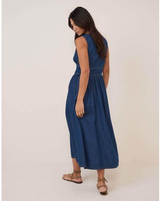 Nobody's Child Blue Mid-Wash Jackson Denim Midi Dress
