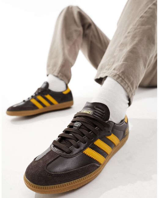 Samba og - baskets - marron fonc et jaune adidas Originals en coloris Neutre | Lyst Samba og - baskets - marron fonc et jaune adidas Originals en coloris Neutre | Lyst