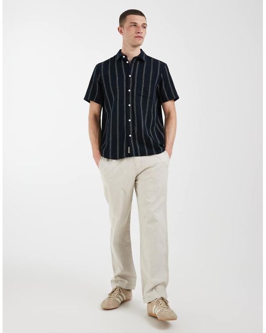 Blend Blue 100% Cotton Regular Fit Shirt for men