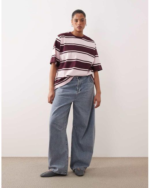 ARRANGE Red Curve Oversized Premium Heavyweight T-shirt