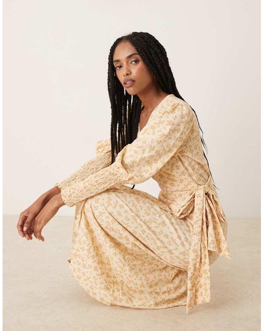 Glamorous Natural Wrap Dress