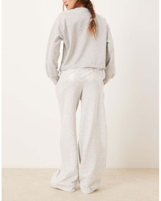 Gina Tricot Natural Low Waist Drawstring Sweatpants