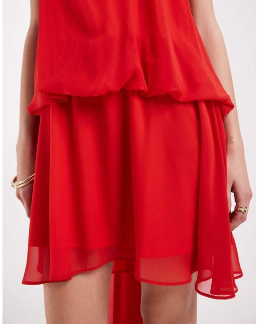 ASOS Red Halter Neck Mini Dress
