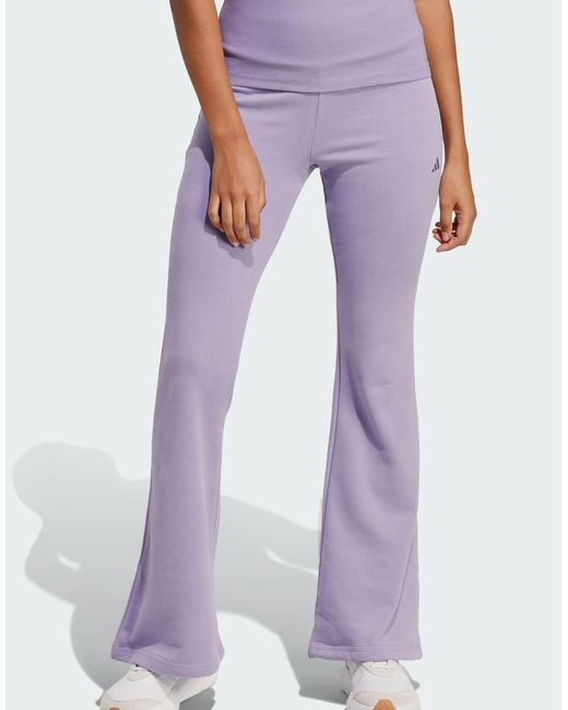 Adidas Originals Purple Seasonal Essentials French Terry Flared Pants