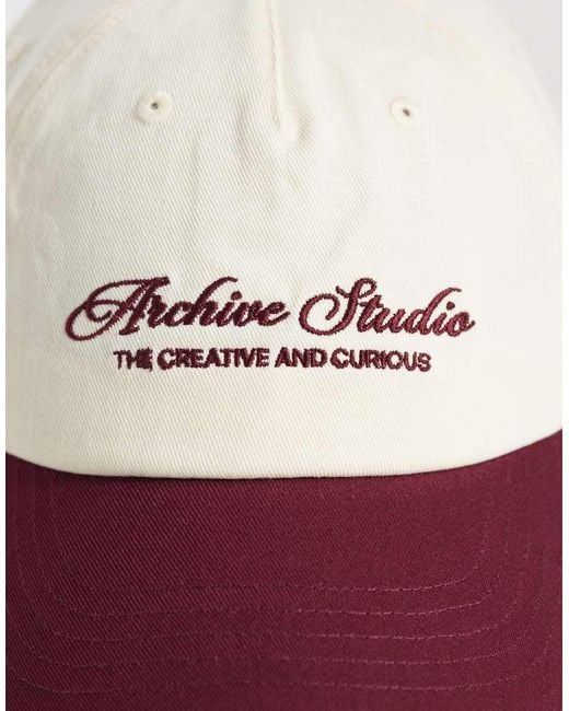 ASOS Pink Baseball Contrast Cap With Logo Graphic for men