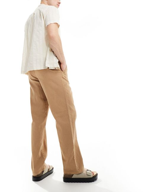 Pantalones chinos marrones holgados ASOS de hombre de color Natural