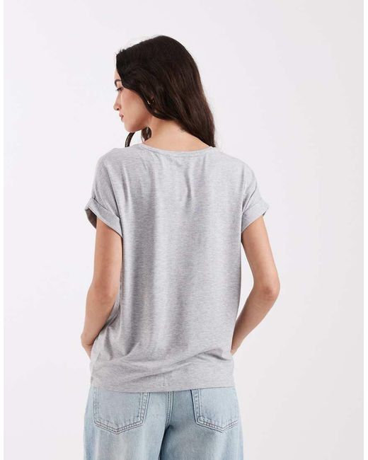 ONLY Gray Soft Round Neck T-shirt