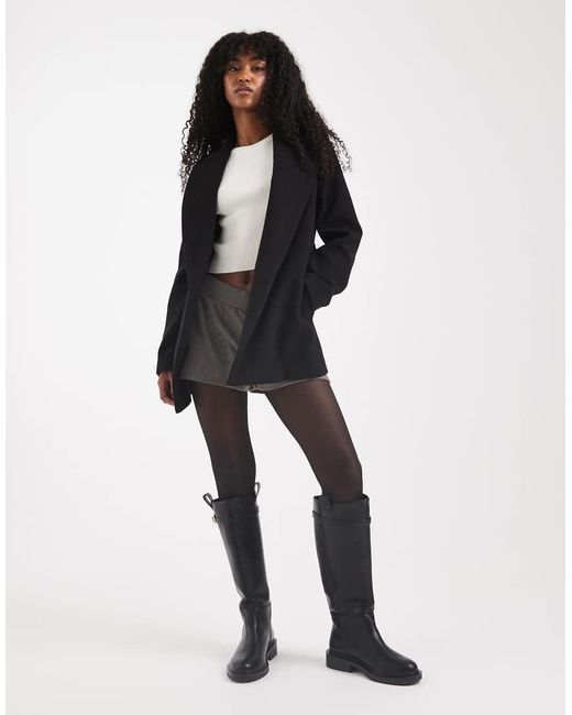 New Look Multicolor Short Belted Coat